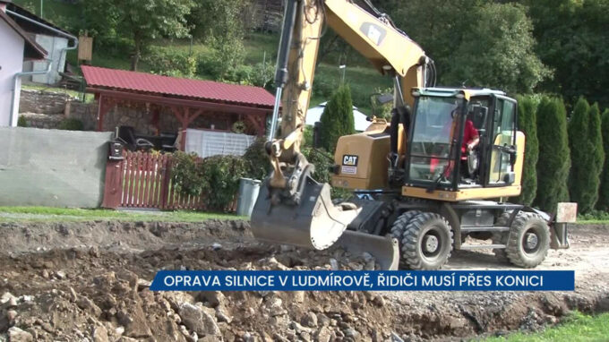 V Ludmírově opravují silnici, řidiči musí přes Konici