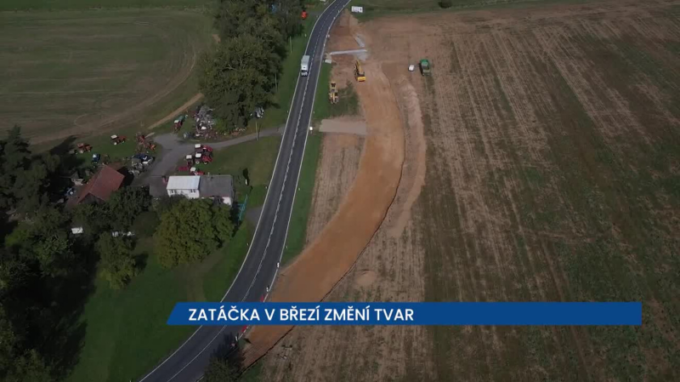 Zatáčka u Březí změní tvar, místo je úsekem častých dopravních nehod