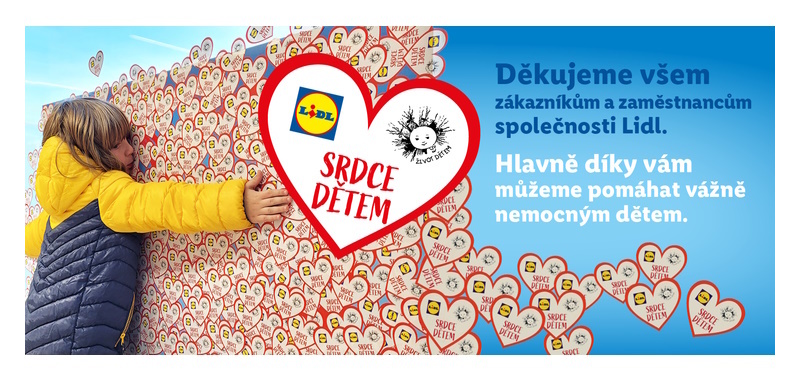 Sbírka Srdce dětem ve všech prodejnách Lidl už jenom do neděle 12. 11. 2023