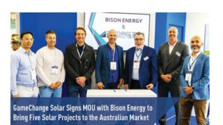 Společnost GameChange Solar podepsala memorandum o porozumění se společností Bison Energy, v rámci kterého realizují na australském trhu pětici solárních projektů