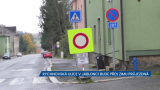 V Jablonci nad Nisou na zimu zprůjezdní Rychnovskou ulici