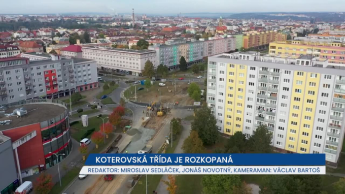 Koterovská třída v Plzni je rozkopaná