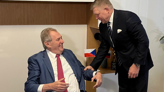 Miloš Zeman a Robert Fico