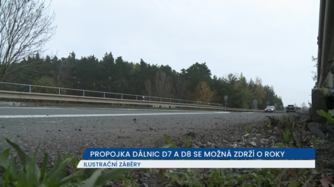 Propojka dálnic D7 a D8 se možná zdrží o roky, ranní a odpolední špičky doprovázejí zácpy