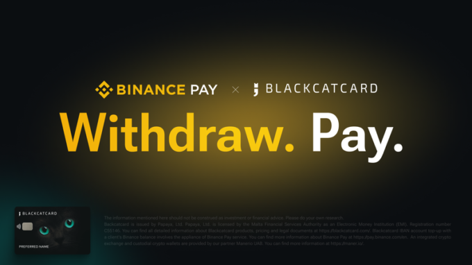 Binance Pay zvýší každodenní používání kryptoměn v Česku díky partnerství s Blackcatcard