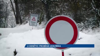 U Denětic probíhá uzavírka, pokud sněží, dejte pozor na neudržované zkratce