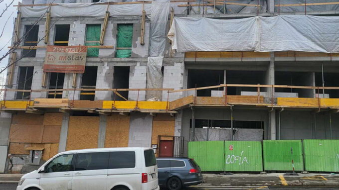 Nová stavba na místě, kde stál Discoland Sylvie