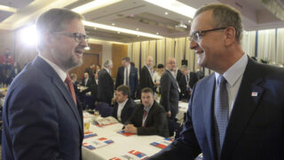 Petr Fiala a Miroslav Kalousek