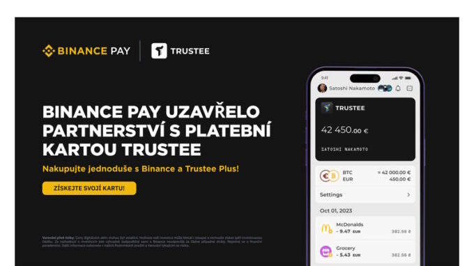 Binance Pay a Trustee Plus zjednoduší českým a slovenským uživatelům platby kryptem