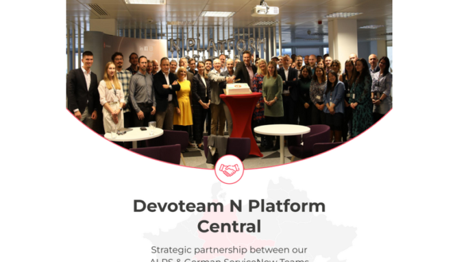 Devoteam oznámil strategické propojení svých poboček v Německu a regionu ALPS v rámci své ServiceNow expertizy s cílem vytvořit Devoteam N Platform Central - specializované centrum ServiceNow odborníků