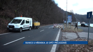 Silnice u Hřenska je opět průjezdná, komunikaci se podařilo zabezpečit