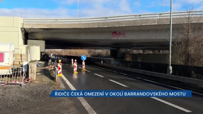 Řidiče čeká omezení v okolí Barrandovského mostu