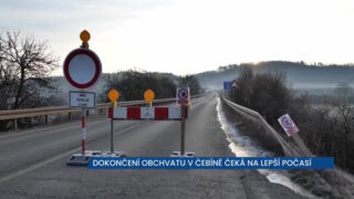 Rekonstrukce obchvatu v Čebíně se protáhla, na vjezdu do obce platí uzavírka