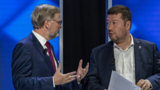 Petr Fiala a Tomio Okamura