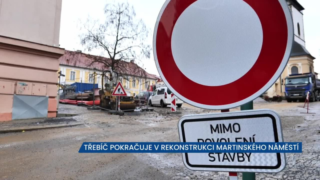 Rekonstrukce Martinského náměstí v Třebíči se blíží ke konci, na místě je ale stále uzavírka