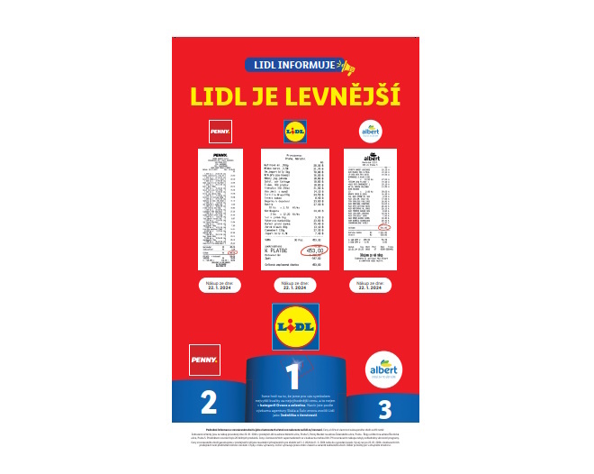 Notářsky ověřeno: Lidl je v porovnání s konkurencí levnější