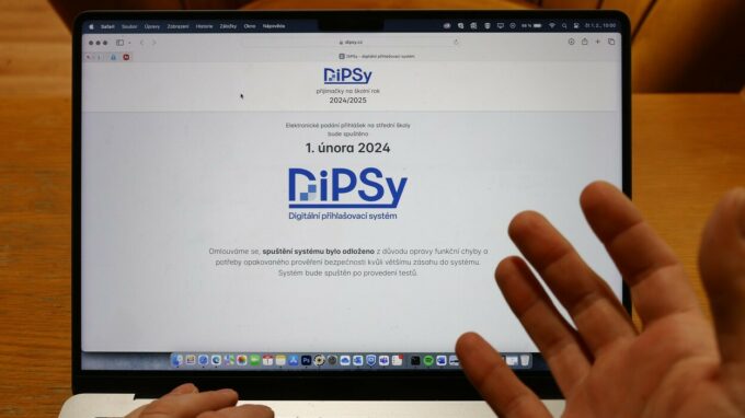 DiPSy, screenshot nefunkční stránky