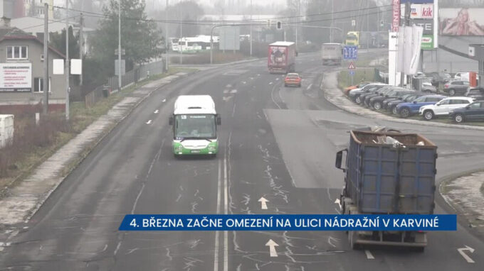 Řidiči pozor, v pondělí 4. března začíná dopravní omezení na ulici Nádražní v Karviné