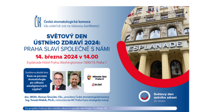 Tisková konference 14. března 2024 ke Světovému dni ústního zdraví a tématu Kam se posune stomatologie po zákazu amalgámových výplní?