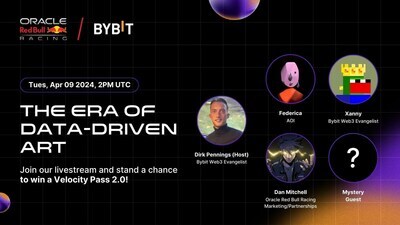 #VelocitySeries 2.0 přichází: Vstupte do éry dělitelného datového umění s exkluzivním livestreamem Oracle Red Bull Racing a Bybit