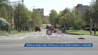 Správa silnic MSK opravuje ulici Borovského v Karviné, přibude tady nově i kruhový objezd