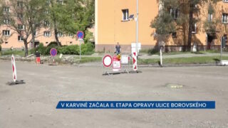 Část ulice Borovského v Karviné je průjezdná, uzavírka začala v dalším úseku