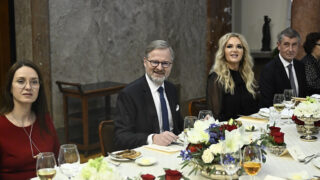 Jana Fialová s manželem a Monika Babišová s manželem