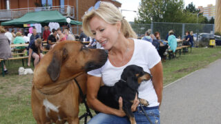 Kateřina Brožová a její pejsci, kteří už nejsou na světě.