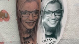 Tetování - tvář Heleny Zeťové