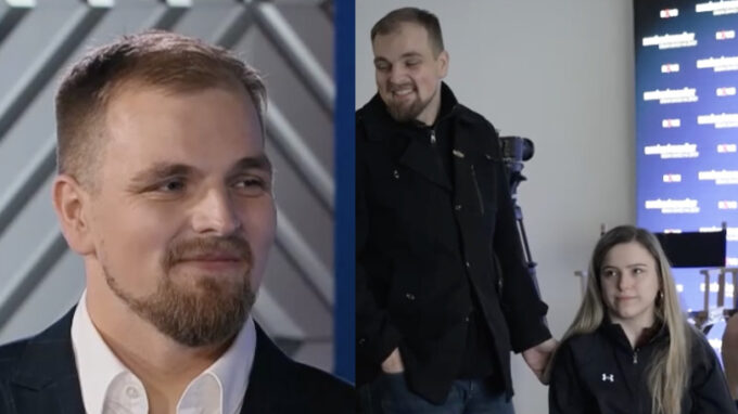 Matěj Černý s partnerkou