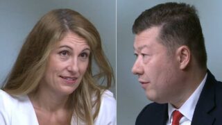 Eva Decroix a Tomio Okamura