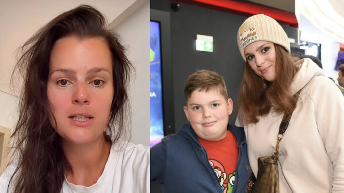 Ornella Koktová se synem Quentinem